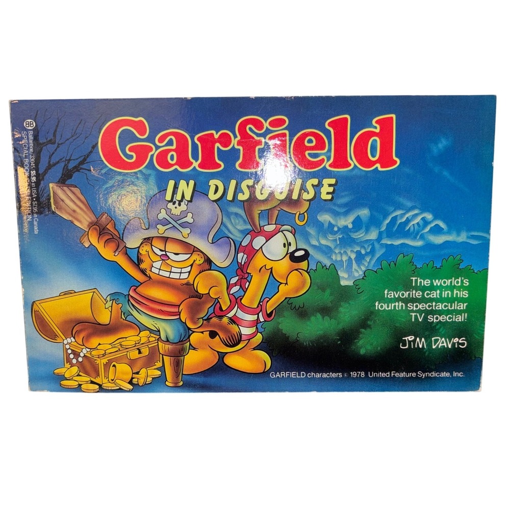 Garfield in Disguise | Jim Davis | 1985 Vintage Paperback Book | 1st Ed | FLAWS